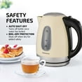 thumbnail image 2 of OVENTE Portable Electric Hot Water Kettle 1.7 Liter Stainless Steel 1100 Watt Power Fast Heating Element Countertop Tea Maker Boiler Heater with Automatic Shut-Off & Boil Dry Protection Beige KS96BG, 2 of 8