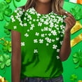 thumbnail image 2 of WRKEKC Summer Tops for Women Heart Print Round Neck Short Sleeve Loose T-Shirt Comfortable Fabric Lovely Pattern Daily Outfits, 2 of 7
