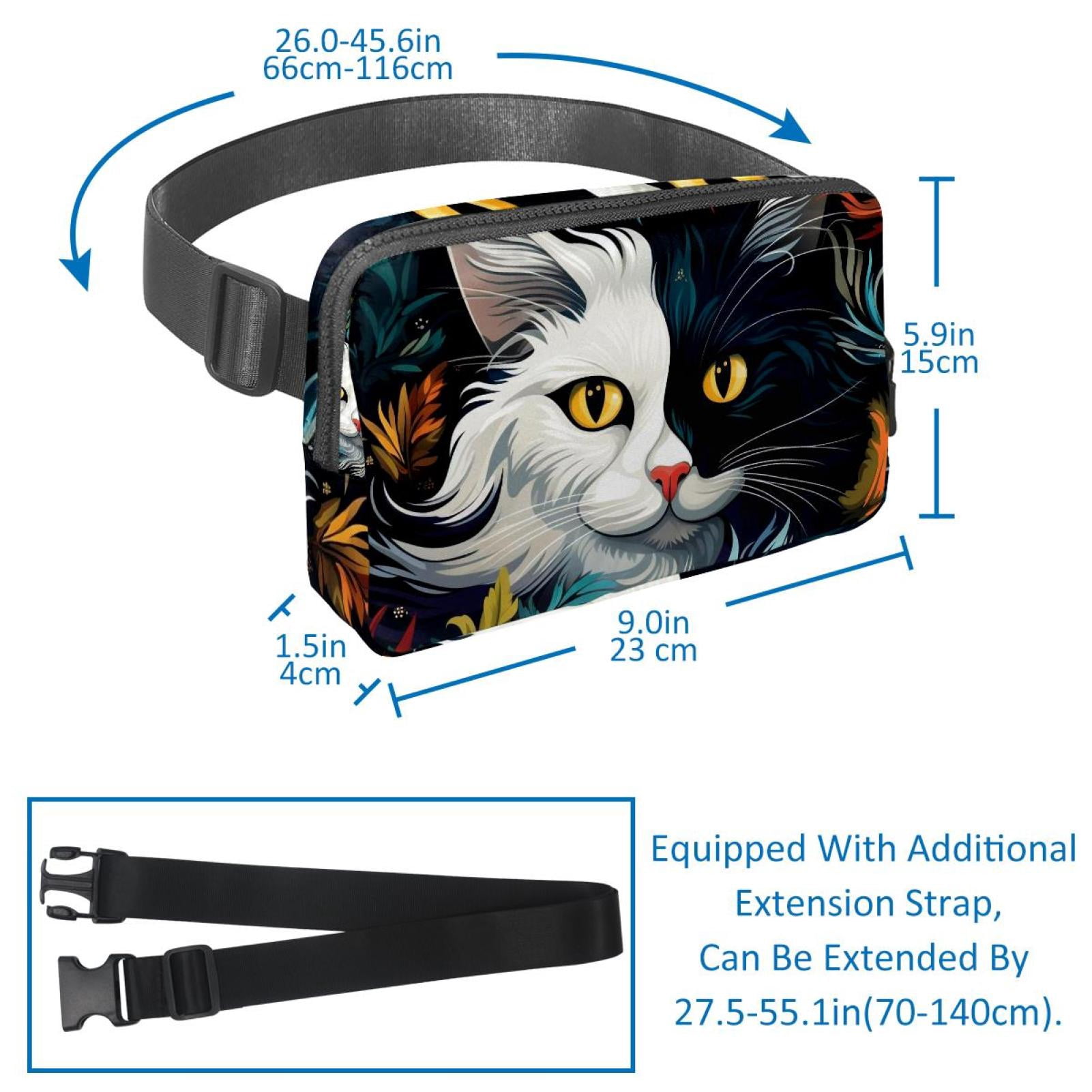 Cats Waist Pack Running Belt Fanny Packs Lightweight Adjustable with Extension Strap Unisex