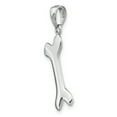 thumbnail image 4 of 14k White Gold Solid Polished Finish 3-Dimentional Dog Bone Charm Pendant, 4 of 5