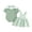 Green, variant on Jxzom Toddler Baby Girl Summer Outfits 3 6 12 18 24 Months Short Sleeve Romper + Daisy Suspender Skirt Dress + Headband Clothes Set