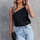 thumbnail image 4 of Top con un hombro,Camisetas sin mangas para mujer, camisola sin mangas, camisetas sin mangas para mujer, multifuncionales, 4 of 8