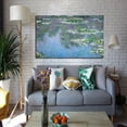 thumbnail image 3 of Claude Monet Canvas Wall Art Monet Lilies Pond Framed Painting For Bedroom Livingroom Office, 3 of 6
