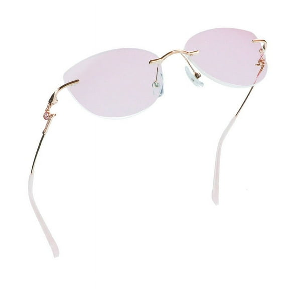 LifeArt Blue Light Blocking Glasses, Computer Reading Glasses, Anti Blue Rays, Reduce Eyestrain,Stylish for Women(Pink, 1.00 Magnification)