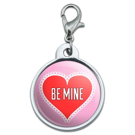 Be Mine Red Heart Valentine Small Metal ID Pet Dog Tag