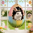 thumbnail image 6 of LEFTHIGH Home 2D Easter Door Sign Wooden Welcome Hanging Plate Colorful Bunny Spring Festival Entrance Classroom Party Wall Decoration Child-Friendly Unique St Patricks Day, 6 of 6