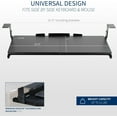 thumbnail image 3 of Large Height Adjustable Under Desk Keyboard Tray, 69cm x 28cm Slide-Out Platform Computer Drawer for Typing, Black, MOUNT-KB27HB, 3 of 8