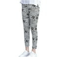 thumbnail image 2 of Spazoro Toddler Girls Leggings, Elastic Waist Stretchy Yoga Sports Soft & Comfy Printed Outwear Tights Pants Gray Size 4 T, 2 of 4