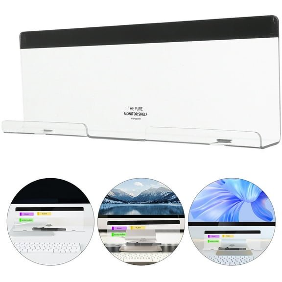 ROSENICE Removable Memo Board for Computer Monitor with Plan Recording Feature 11.0x3.2x0.9in