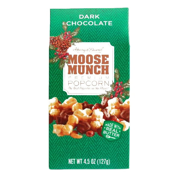 Harry & David Dark Chocolate and Caramel Moose Munch Popcorn 13.4 oz each (3 Items Per Order