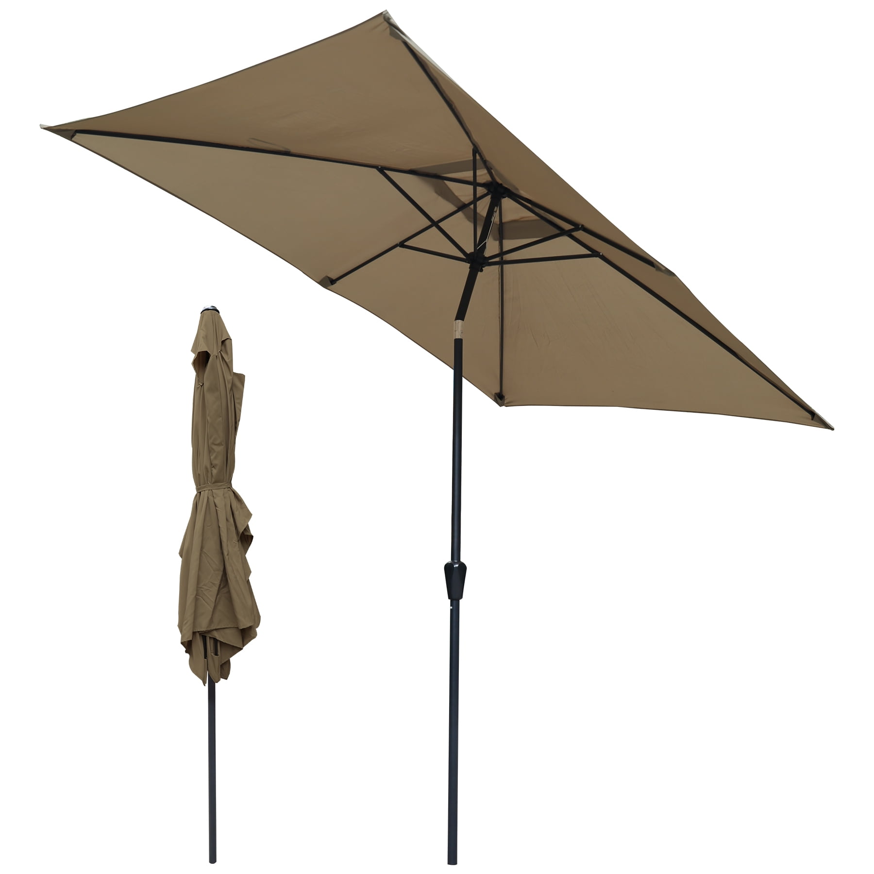 REDCAMP 10 x 6.6ft Rectangular Patio Umbrella Outdoor Umbrella Market ...