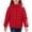 Red, variant on Unisex Kids Jacket Hooded Padded Coat Full Zip Long Sleeve Warm Winter Outerwear with Zipper Side Pockets for Boys Girls