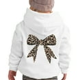 thumbnail image 2 of Aihuaihua Girl's Leopard Bow Graphic Hoodies Cute Hooded Sweatshirts Kids Preppy Hoodie Long Sleeve Pullover Tops, 2 of 6