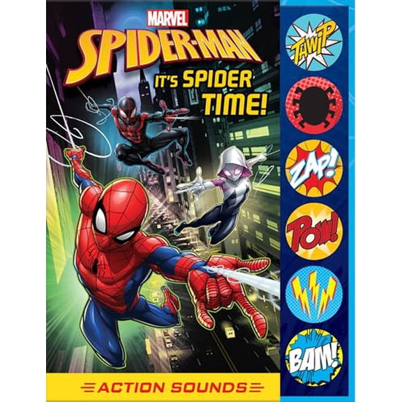 Pre-Owned Marvel Spider-Man: It's Spider Time! Action Sounds Sound Book (Hardcover) by Pi Kids