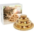 thumbnail image 5 of Cat Ball Track,Cat Ball Toy,Kitty Toys Roller,3-Level Cat Ball Tower with 9 Removable Balls,Interactive Cat Toy,Circle Track DIY Fun Toy for Kitten Mental Physical Exercise, 5 of 8