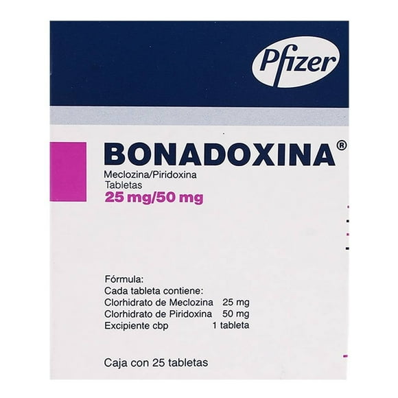 Bonadoxina 25 mg/50 mg 25 tabletas