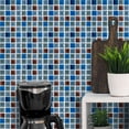 thumbnail image 2 of 2 Rolls, Wallpaper Border - 4*94.5" Long, PVC Mosaic Wall Border, Self Adhesive Wallpaper Borders for Bathroom Kitchen Entryway Modern Paper Walls Decor, 2 of 7