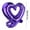 Purple, variant on Meggemo 4 Pcs 18 Inches Hook Heart Foil Balloons Wedding Valentine's Day Proposal Confession Party Decor Helium Balloon Set