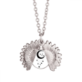 thumbnail image 1 of Luna estrella colgante Collar de girasol collar collar collar colgante, 1 of 3