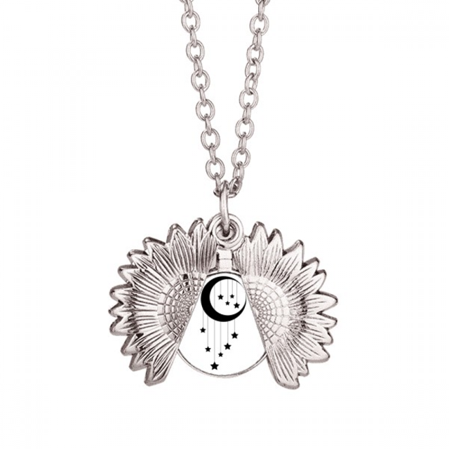 Luna estrella colgante Collar de girasol collar collar collar colgante