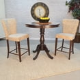 thumbnail image 5 of Contemporary Home Living Carved Round Pedestal Bar Table - 36" - Espresso Brown, 5 of 6