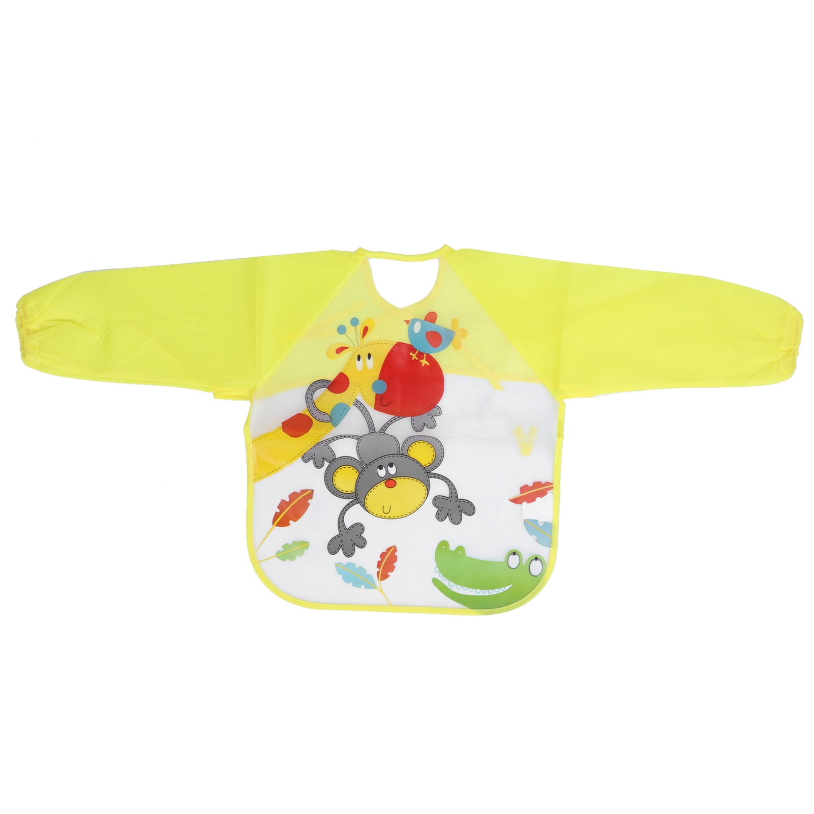 LYUMO Toddler Feeding Coverall,Kids Art Smock,Baby Long Sleeved Bib Waterproof Feeding Drawing Cartoon Animal Pattern Kids Art Smock