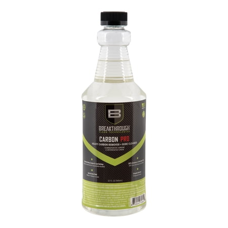 Breakthrough Clean Technologies® Clean Heavy Carbon Remover - Gun Barrel and Bore Cleaner - All Purpose Degreaser - Perfect for Handguns and Rifles - 32oz Can, Clear