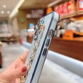 thumbnail image 5 of Compatible with Phone 14 Pro Max Cute Case Heart,Anti-Drop Protective Case for Women with Metal Chain Strap Girly Case Design for 14 Pro Max - 6.7 inch (LightBlue), 5 of 14