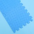 thumbnail image 2 of EeaseCA 6Pcs Thicken EVA Leaf Grain Tiles Interlocking Tiles Patchwork Floor Mat Protective Cushion Splicing Rug (Blue), 2 of 7