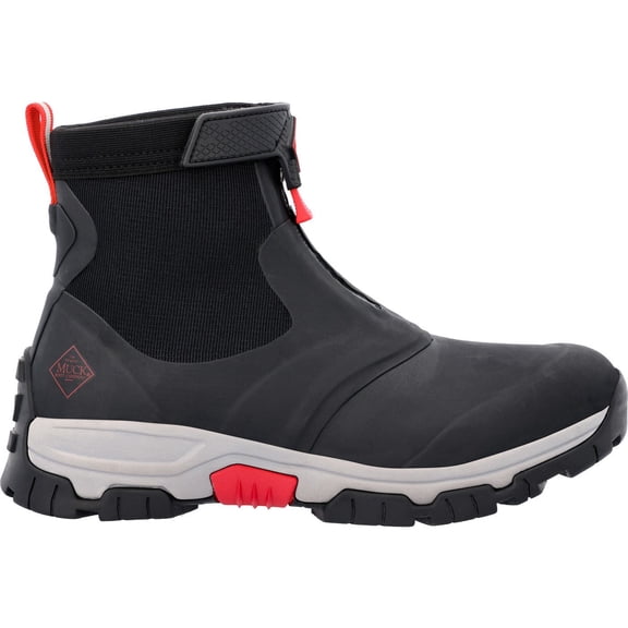Muck Men's Apex Mid Zip, Black/Gray/Red