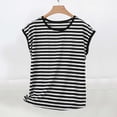 thumbnail image 2 of Posijego Plus Size Pajama Tops for Women Comfy Short Sleeve Sleepwear Soft Casual Sleep T-Shirts for Ladies, 2 of 8