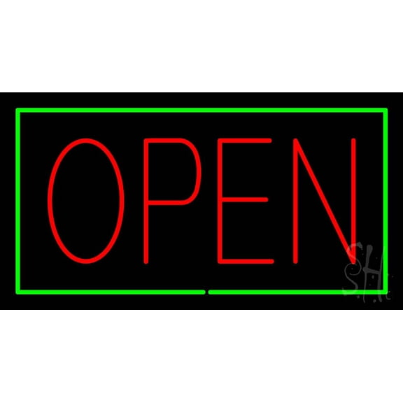 Open Animated LED Neon Sign 20 x 37 - inches, Clear Edge Cut Acrylic Backing, with Dimmer - Bright and Premium built indoor LED Neon Sign for storefront.