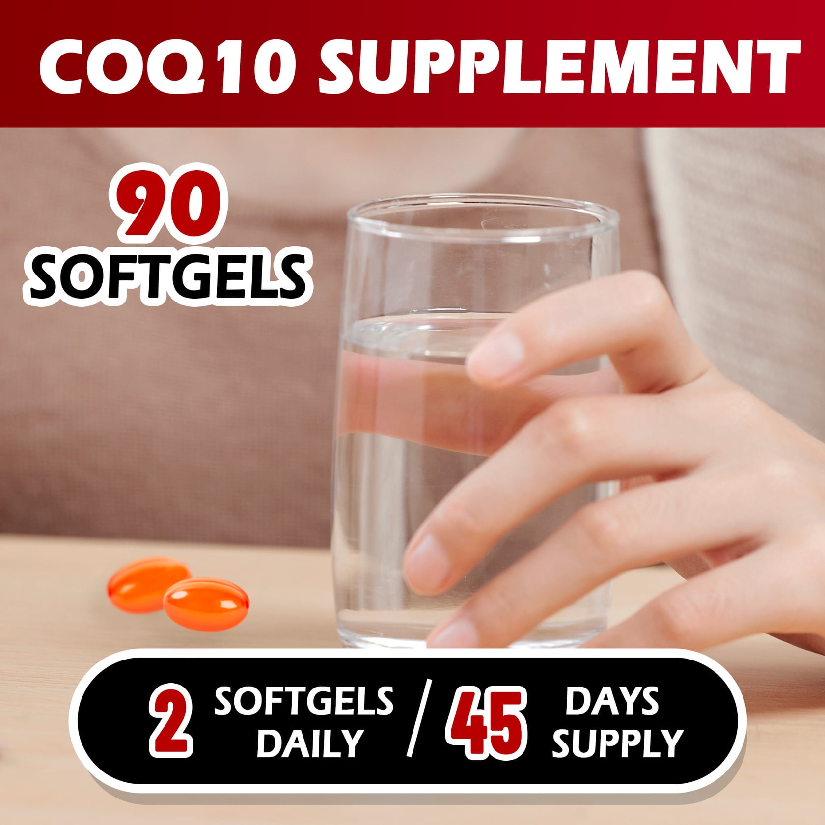 (3 Pack) CoQ10 400mg, 90 Softgels, Stable High Absorption Form – Antioxidant Support for Heart & Energy Health, Coenzyme Q10 Supplement