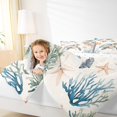 thumbnail image 4 of Homewish Child Sea Turtle Bedding Comforter Set, Kawaii Marine Coral Sealife Twin Comforter Sets, Vintage Cartoon Theme Reversible Bedding Set, Lightweight Room Decor, 2-Piece, 4 of 8