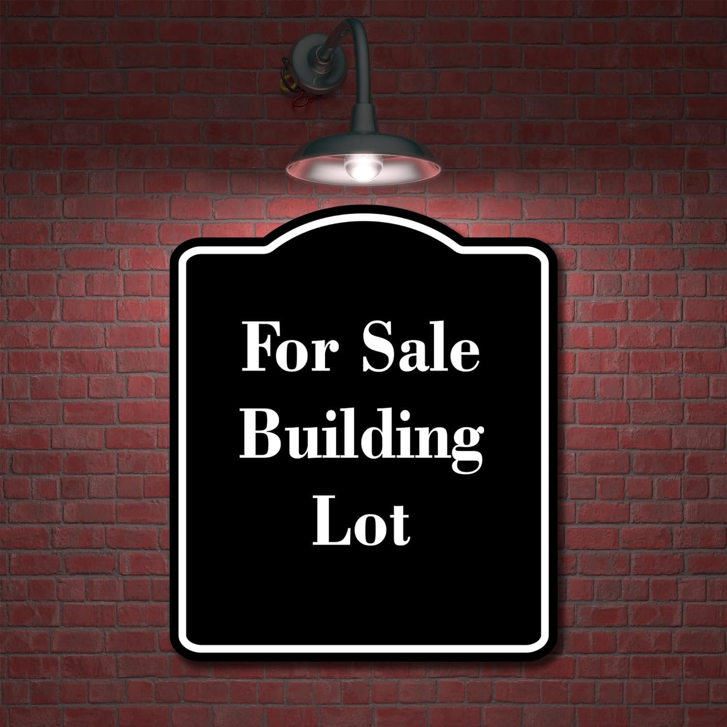 For Sale Building Lot BLACK Aluminum Composite Sign 20''x24''