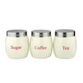 thumbnail image 1 of iKonbi Cream Barrel Tea, Coffee & Sugar Canister, 1 of 1