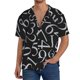 thumbnail image 1 of Fotbe Numbers Camisa Estampada de Manga Corta para Hombre, Casual de Verano, Estilo Playero, Sin Arrugas-XX-Large, 1 of 5