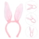 thumbnail image 2 of Diademas con orejas de conejo de peluche (rosa y blanco), 2 of 5