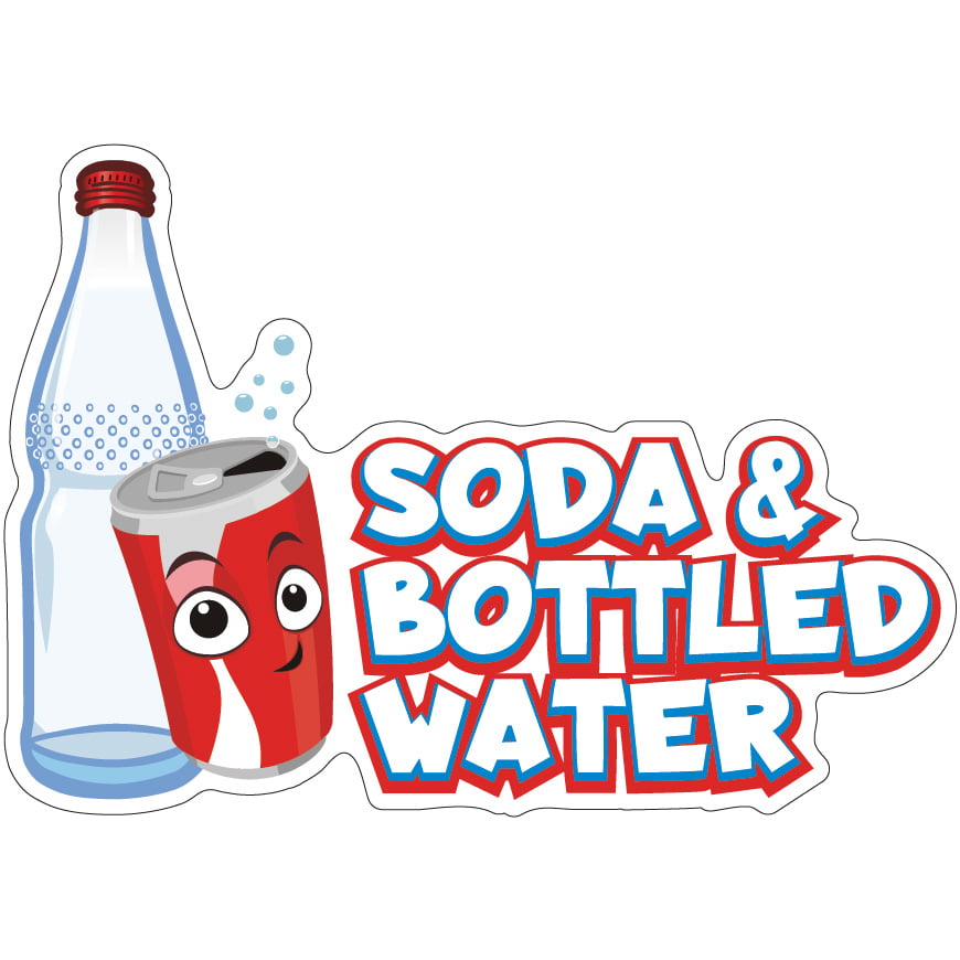 Ice Cold Soda & Water Bottled Concession Trailer Food Truck Hot Dog Cart Decal 