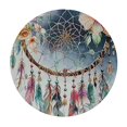 thumbnail image 4 of Patifu Dream Catcher Feathers Flowers Round Tablecloth Stain-Resistant Washable for Indoor Outdoor Restaurants Weddings Parties Home Kitchen Decor 38"-42, 4 of 8