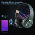 thumbnail image 4 of RBCKVXZ Bluetooth Headphones Over Ear, Wireless Bluetooth 5.0 Gaming Headset with Mic, Foldable Lightweight Headphones with Deep Bass, HiFi Stereo Sound for Travel Work Cellphone(Blue), 4 of 9