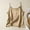 Gold, variant on Sakmal Crew Neck Womens Tank Tops Satin Slim Fitted Camisole Shirts Solid Gold Casual Womens Tank Tops L