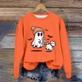 thumbnail image 4 of WEAIXIMIUNG Chandails en Molleton pour Femmes Coupe Ample Automne Imprimé Col Rond Pull Décontracté Manches Longues Blouse Ample, 4 of 4