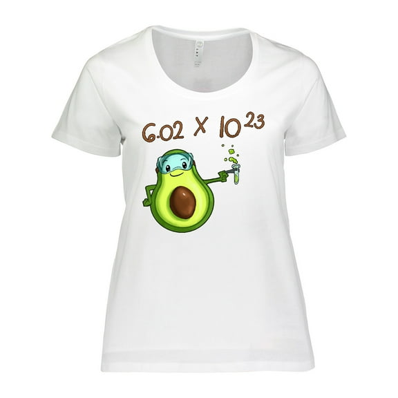 Inktastic Avogadro's Number with Avocado Chemist Women's Plus Size T-Shirt