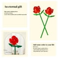thumbnail image 4 of TRANSLIK Red Rose Building Blocks Roses Flowers Artificial Flowers Botanical Collection Blocks Kit, 4 of 6