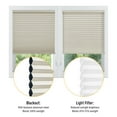 thumbnail image 4 of Keego Cellular Shades Cordless Honeycomb Shades for Windows Pull Down Light Filtering Cellular Blinds 9/16" Single Cell Thermal Insulated Blinds for Home Office(Beige,70"W x48"H), 4 of 7
