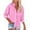 Pink1, variant on Diufon Women's cotton linen shirts Dressy Casual Long Sleeve V Neck Button Down Shirts Plus Size Loose Blouse with Pockets