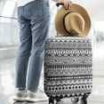 thumbnail image 2 of Black Geometric Striped Pattern Luggage Cover Fashion Suitcase Cover Baggage Covers Fit 25-28 Inch Luggage (Go Travel), 2 of 5