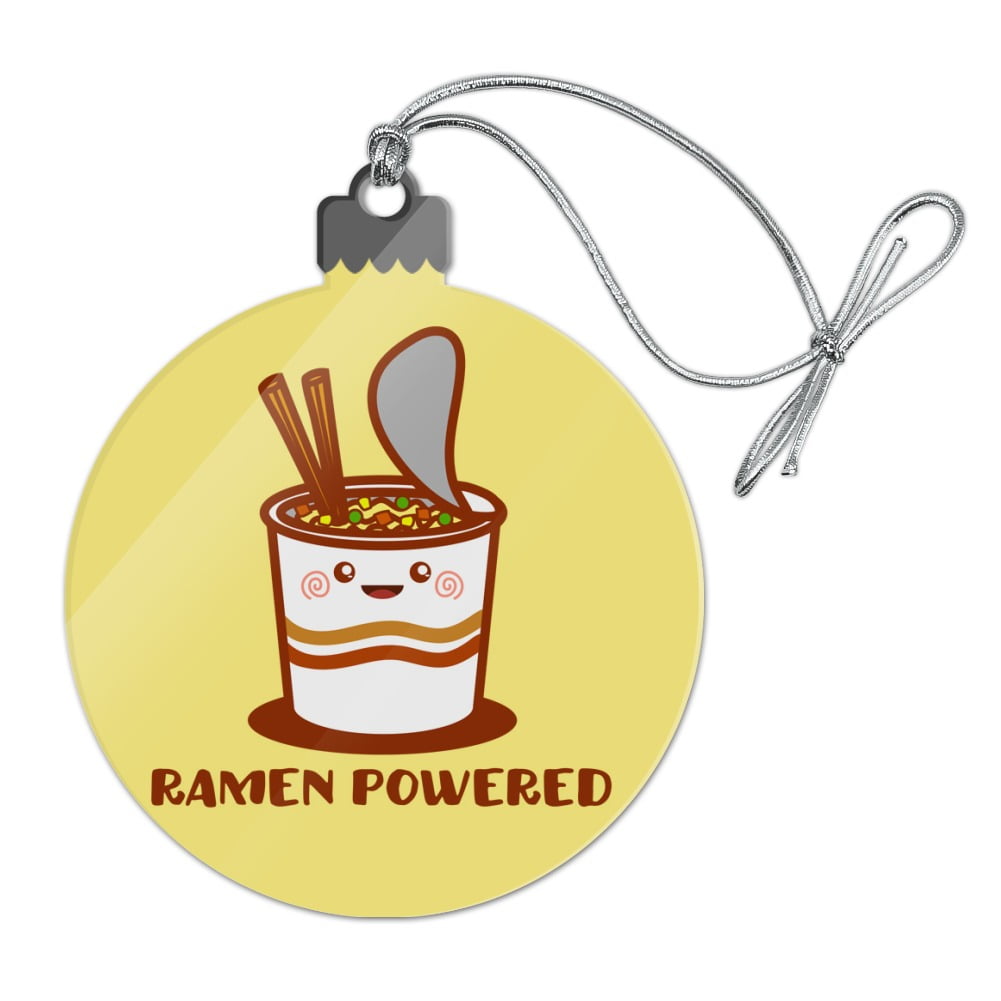 Ramen Powered Noodle Soup Chopsticks Acrylic Christmas Tree Holiday