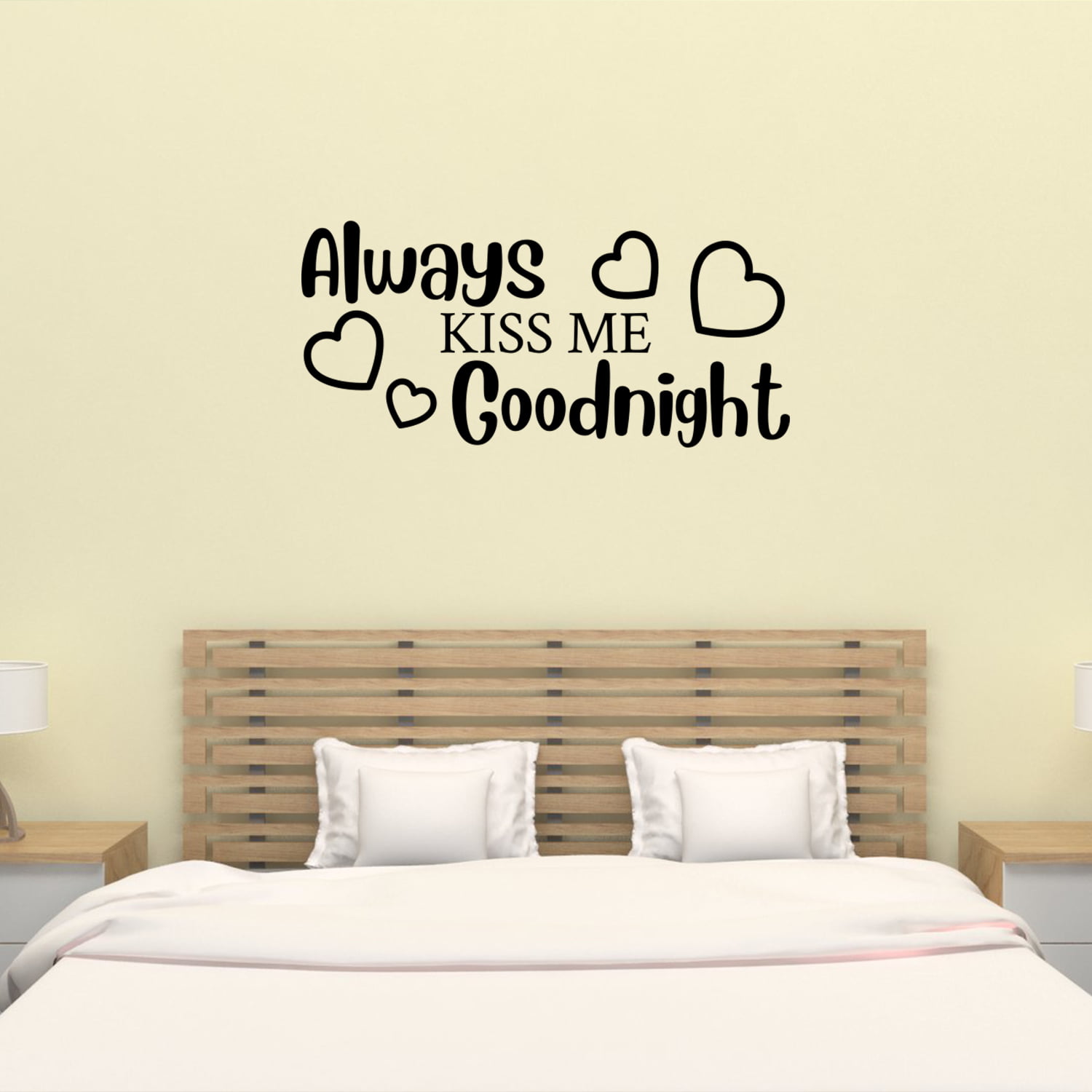 Always Kiss Me Goodnight Home Decor Blue Metal Light Switch Plate Cover 